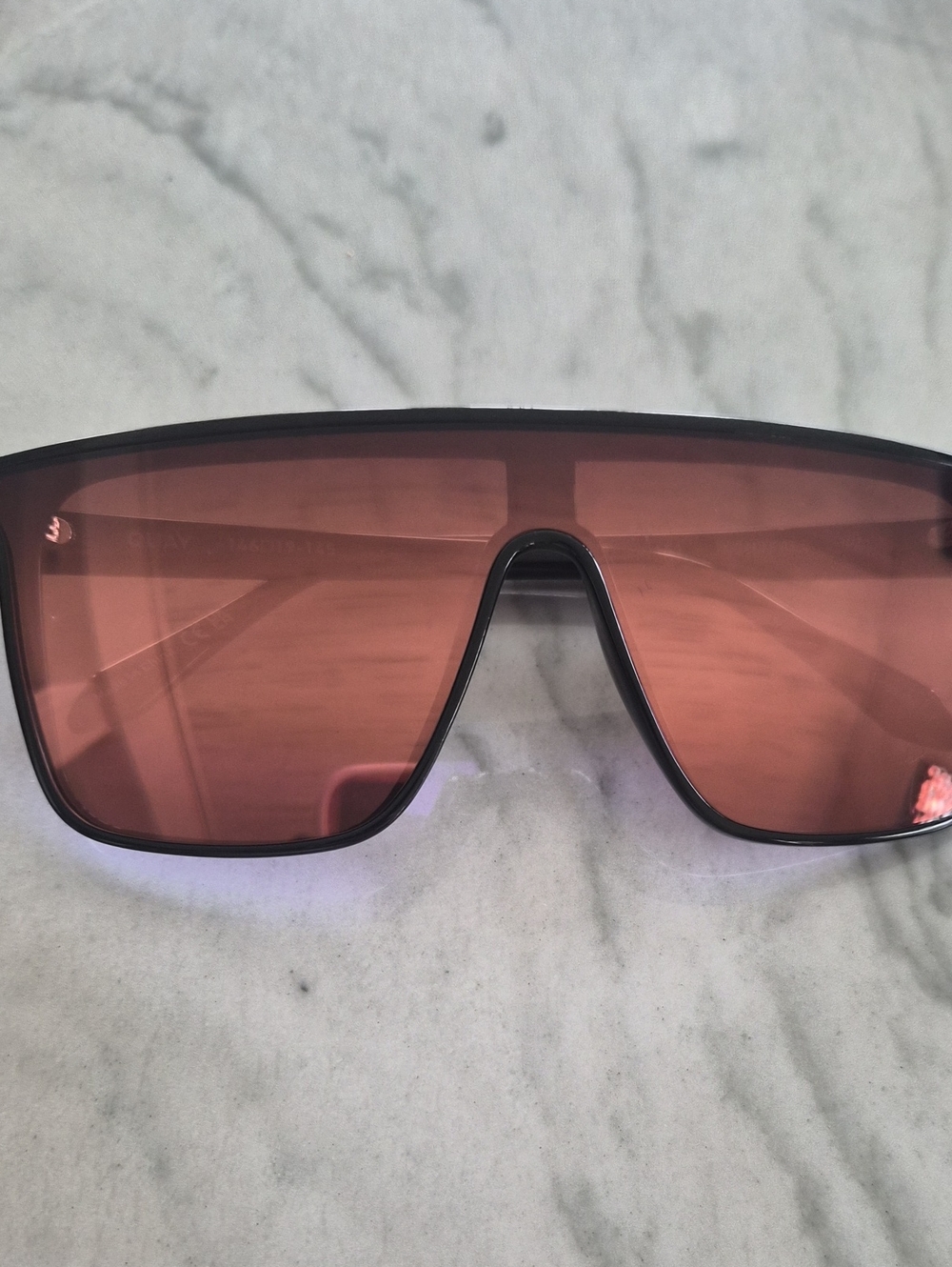 Quay Nightfall Shield Sunglasses - Pink Copper Lenses- PLEASE READ Signs Of Wear
